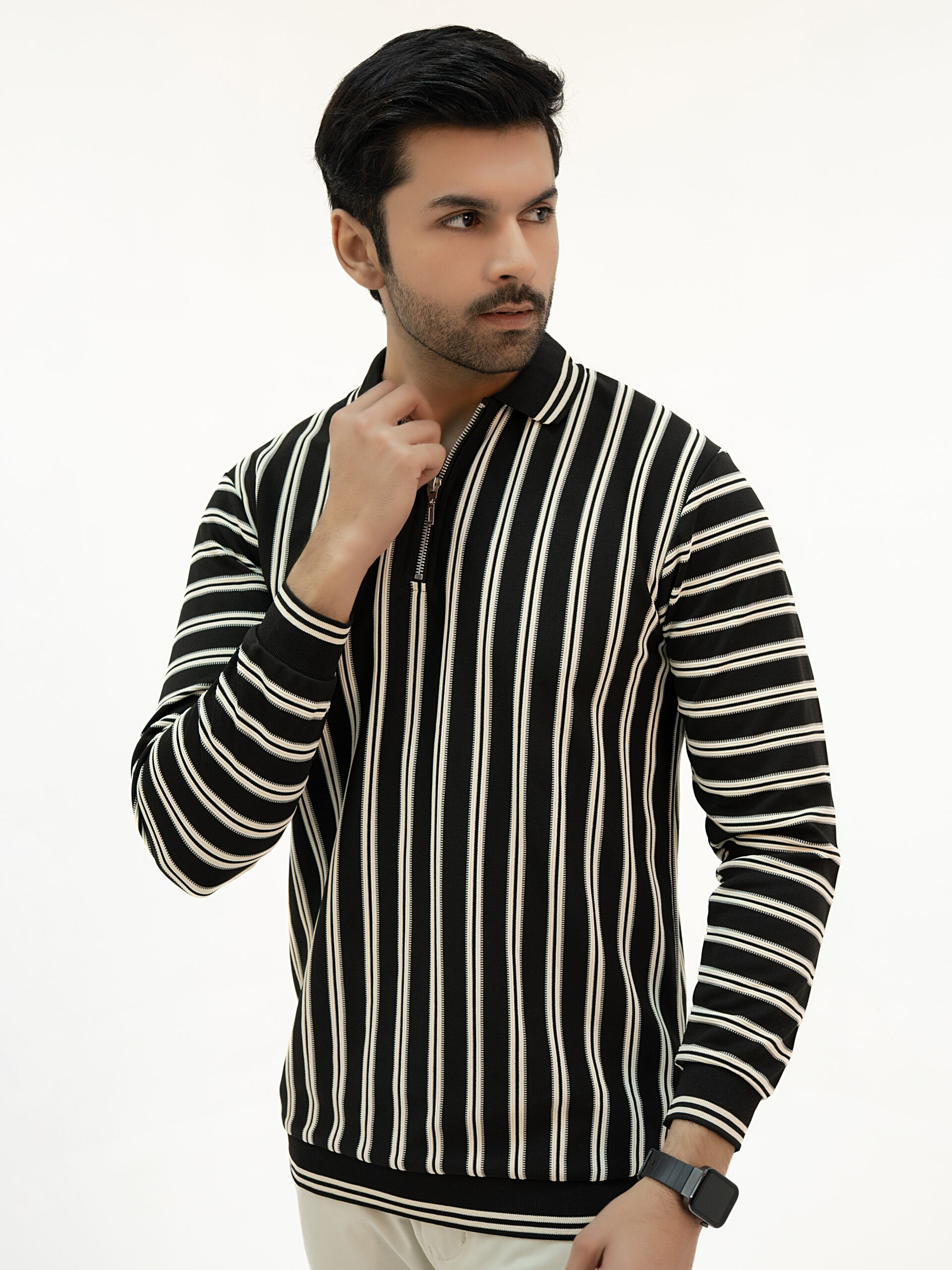 03 Men’s Full Sleeve Sweatshirt with Collar & Zip – Premium Winter Wear OLD MONEY - Image 1