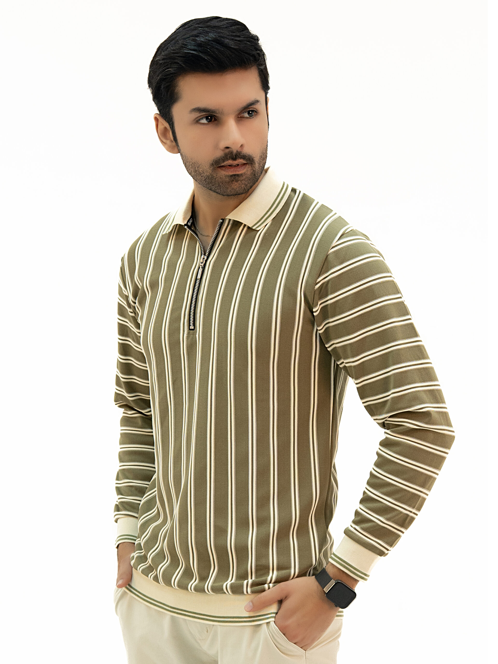 05 Men’s Full Sleeve Sweatshirt with Collar & Zip – Premium Winter Wear OLD MONEY - Image 3